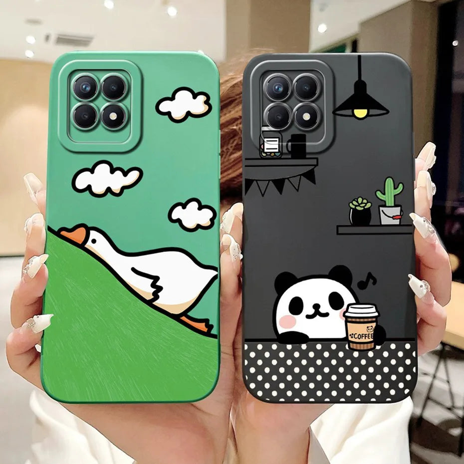 Lens Protective Case For Realme 8i RMX3151 Cute Cartoon Soft Silicone Back Cover For Realme8i Phone Cases