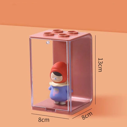 Thickened Acrylic Display Box Desktop Superimposed Large Capacity Dolls Organizer LEGO Product Storage Box Handmade Dolls Displa