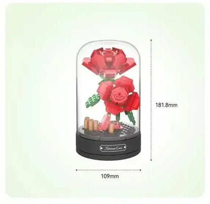 JAKI Blocks Teens Building Toys Bricks DIY Flowers Puzzle Music Box Home Decor Women Gift 2675 2676 2677 2678