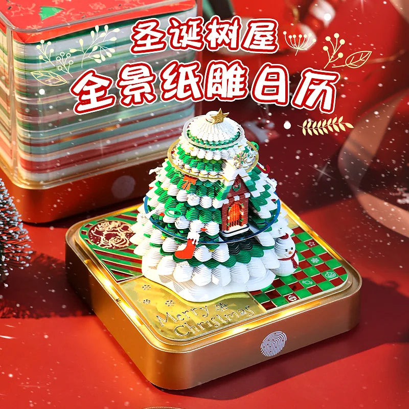 3d 2025 Calendar Omoshiroi Block 3d Christmas Treehouse Notepad Memo Pad Block Notes Offices Notes Paper Christmas Birthday Gift