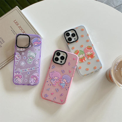 Luxury Little Twin Star Soft Clear Case protection for iPhone 16 15 13 12 11 14 Pro Max XS XR 7 8Plus X SE lovely original Coque