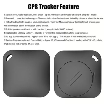 Smart Bluetooth GPS Tracker Work with Apple Find My APP ITag Anti Lost Reminder Device MFI Rated Locator Car Key Pet Kids Finder