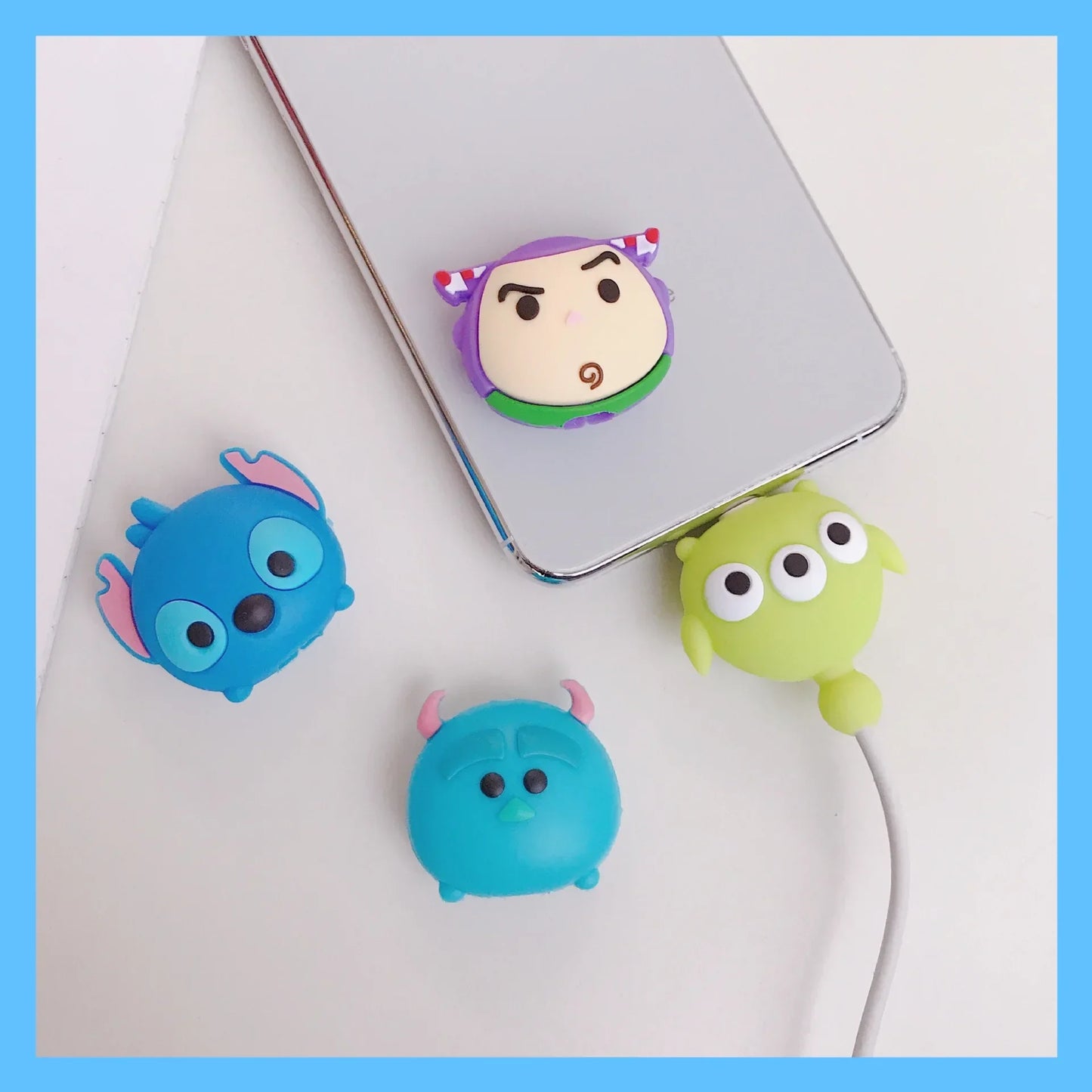 Cute Cartoon Marvel Cable Protector Bites Wire Organizer Winder Saver