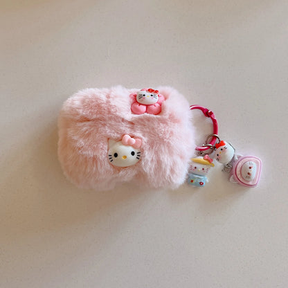 MINISO 3D Melody Kuromi Hello Kitty AirPods Pro Protective Case Airpods 1/2/3 Generation Wireless Bluetooth Headphone Plush Case