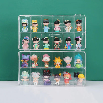 Pop Mart display box blind box shelf storage box doll transparent multi-grid dustproof acrylic storage cabinet