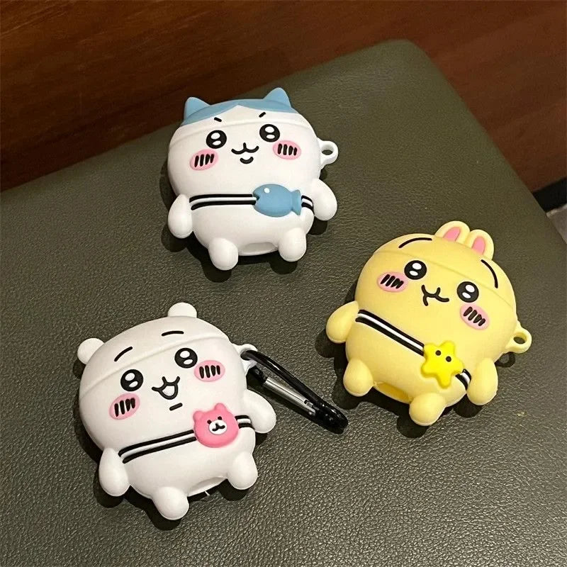 MINISO Chiikawa Apple airpods case kawaii cartoon Anime Hachiware usagi AirPods pro 2 3 pro2 Bluetooth ear case Girly boys Gift