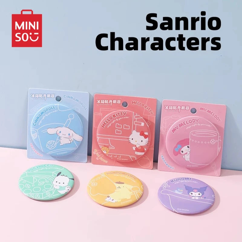 MINISO Sanrio Series Tinplate Refrigerator Magnet Bottle Opener Cartoon Desktop Decoration Peripheral My Melody Christmas Gift