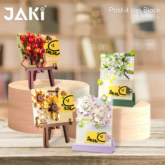 JAKI building blocks plant log series note clip decoration postcard flowers heart language children couple girlfriends gift