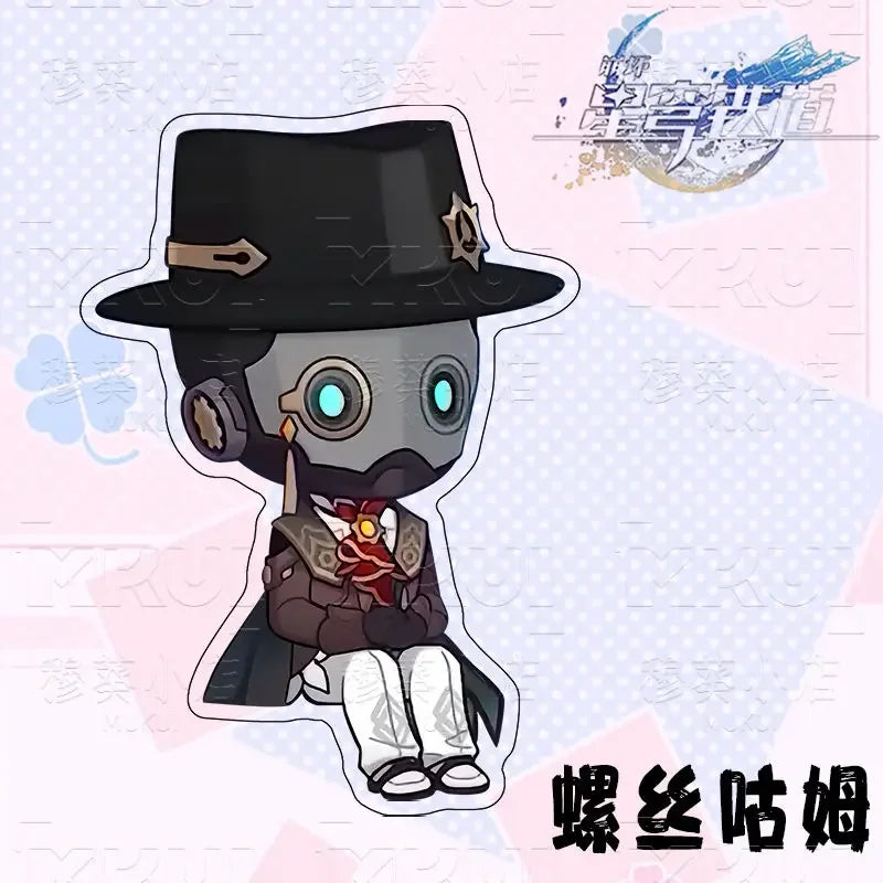 Honkai:Star Rail Boothill Jade Live Broadcast Guest Or Host Magnetic Sofa Sitting Character Acrylic Fridge Sticker Desk Ornament