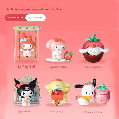 New Arrival Sanrio Pacha Dog Holiday Beach Series Fashion Play Blind Box Hand-Made Desktop Decoration Cake Decoration for Girls