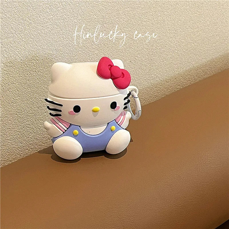 Cute Sanrio Anime Kawaii Hello Kitty For Airpods Pro2 1 3 Headset Cases Girl Gift Wireless Bluetooth Headphone Protective Case