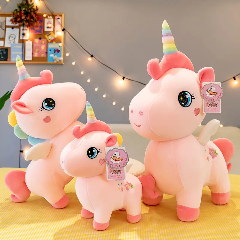 30-40cm Kawaii Unicorn Pony Doll Plush Toy Kids Birthday Gift Doll Pillow/Cushion Christmas Gift for Family and Friends