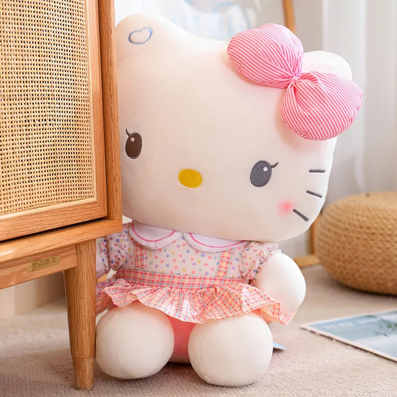 Sanrio Plush Hello Kitty Anime Kuromi Stuffed Toys Hello Kitty Plushier Xmas Gifts For Girls Kawaii My Melody Plush Dolls