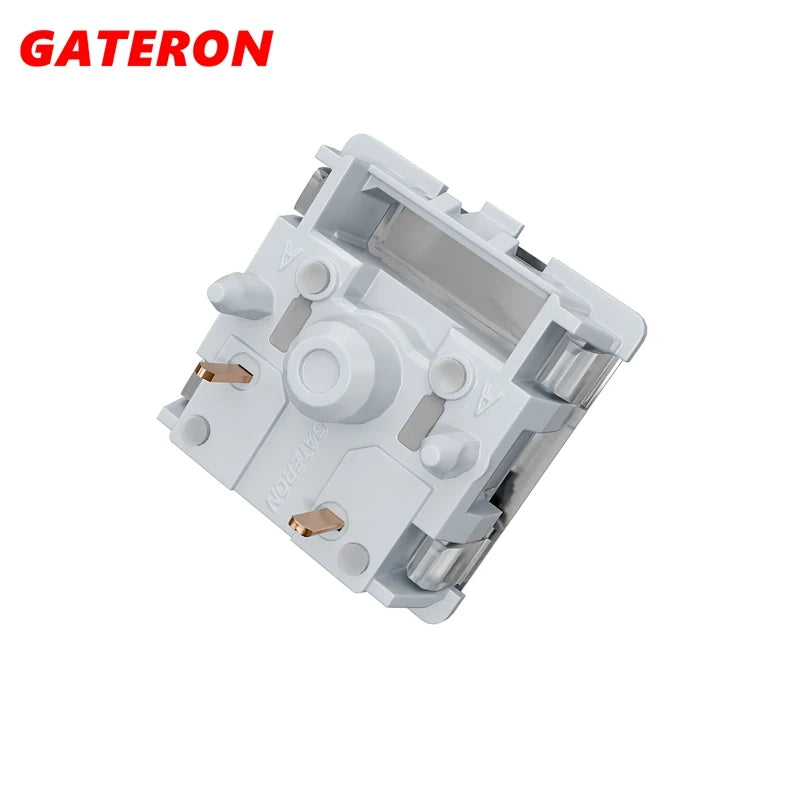 GATERON 0° Silent Switch Linear 5pin Zero Degree switches For Gaming Mechanical Keyboard Dual Rail 6-position Mute Pad pre-lubed