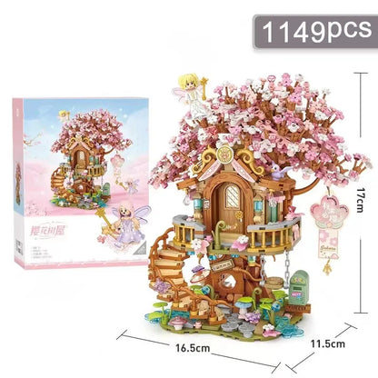 LOZ  Tree house DIY decoration blocks Home decoration Model Building Blocks toys Assembly Toy Christmas Gift for Children