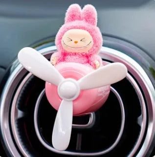 Labubu The Monsters Have A Seat Mengli Car Aromatherapy Doll Car Air Outlet Small Aircraft Cartoon Ornament Decoration