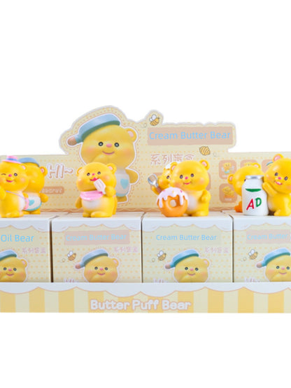 New Arrival Nougat Pastry Butter Bear Blind Box Kids Girl Cute Birthday Toy Decoration Gift Hand-Made Fashion Play Set