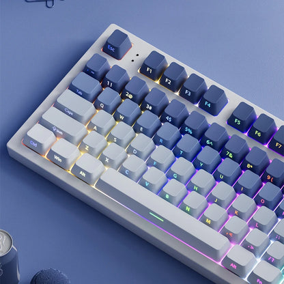 135 Keys Whale of Dream PBT Double Shot Keycaps Side Printed Shine Through Keycaps OEM Profile for MX Switches Gaming Keyboards