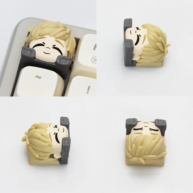 Original Delicious in Dungeon Key Cap Resin Layered Drip Gel Design Anime Peripheral Keycaps for Mechanical Keyboard Cute Gift