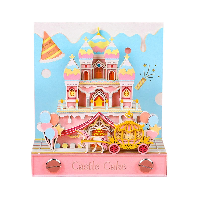 Omoshiroi Block 3D Artistic Notepads Love Castle Memo Notepad 3D Paper Carved Sticky Notes Birthday Gift For Mom