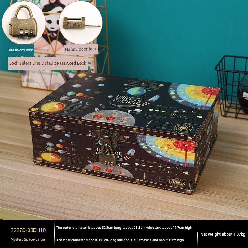 Retro Moisture-Proof Flat Storage Kids Small Box