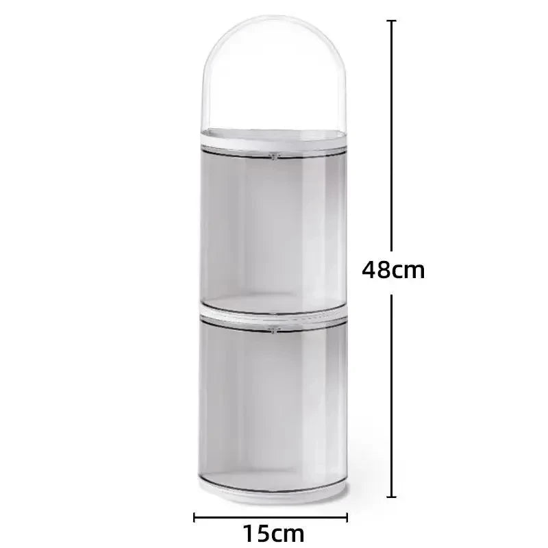 Display Box For POPMART Transparent Acrylic Rotating Wall Hanging Blind Box Storage For LEGO Doll Model Kits Organizer Cabinet