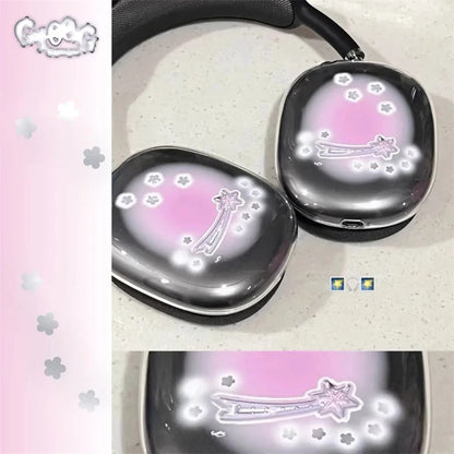 Cartoon Cute Star Rabbit Protective Cover For Airpods Max Earphone Case Transparent Soft Silicon For Apple Airpods Max Headphone