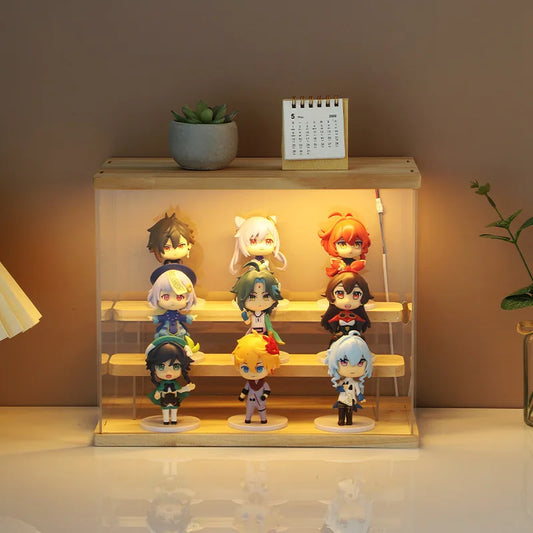 Acrylic Storage Box Blind Box Doll Toys Gift Display Rack Cosmetic Perfume Storage Shelf Home Decor Organizer Stand 2-4 Tiers