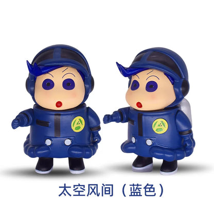 New 6Types Crayon Shin-chan peripherals Nohara Shinnosuke Kasukabe Space Defense Force model doll ornaments