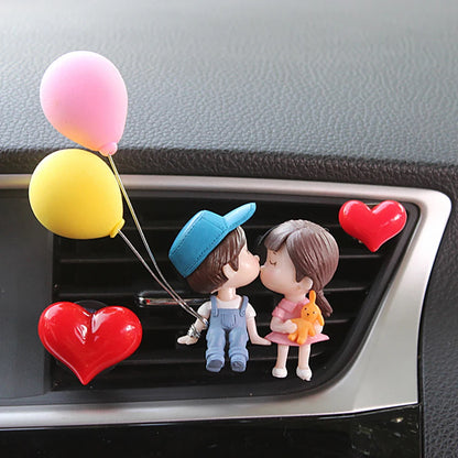 Boy Girl Couple Car Perfume Lovely Air Conditioning Aromatherapy Clip Cute Car Accessories Interior Woman Air Freshener Gift