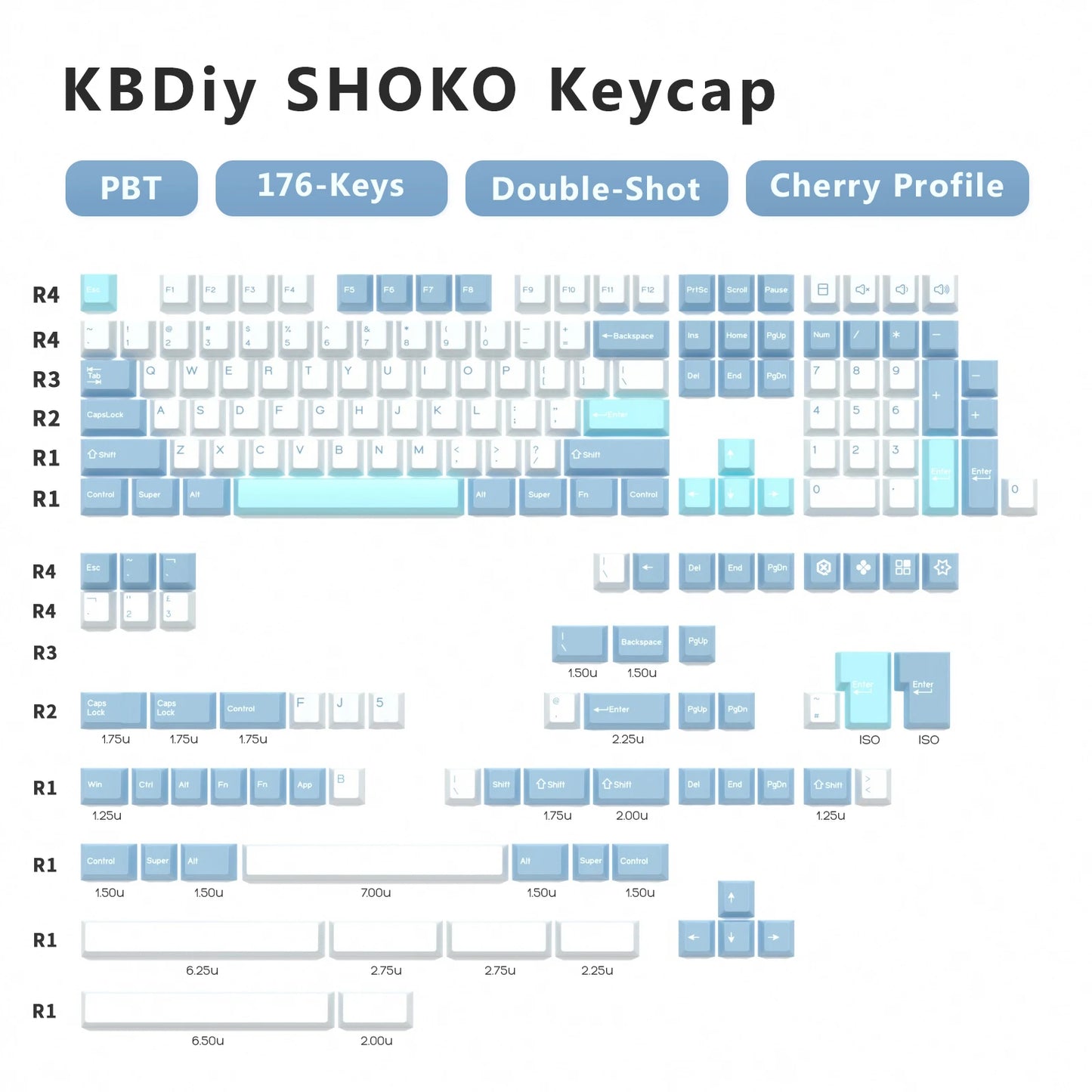 KBDiy GMK Keycap Double Shot GMK Olivia Shoko Jamon WOB Red Samurai Botanical PBT Keycaps Cherry Profile for Mechanical Keyboard