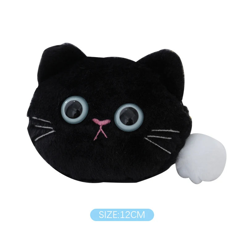 Kawaii Cartoon Cute Cat Coin Purse Keychain Pendant Creative Plush Animal Cat Storage Bag Children Mini Coin Bag Birthday Gifts