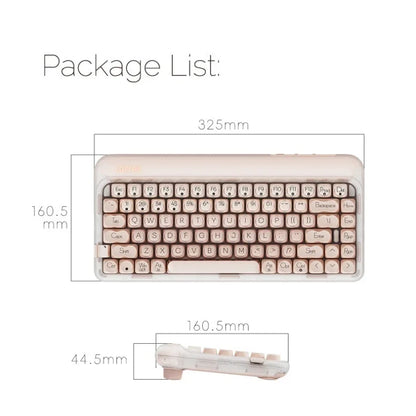 Lofree Dot Liquid Foundation Mechanical Keyboard 84 keys 75% Gasket Mount Hot-Swappable USB-C Bluetooth 5.3 2.4GHz Three Modes