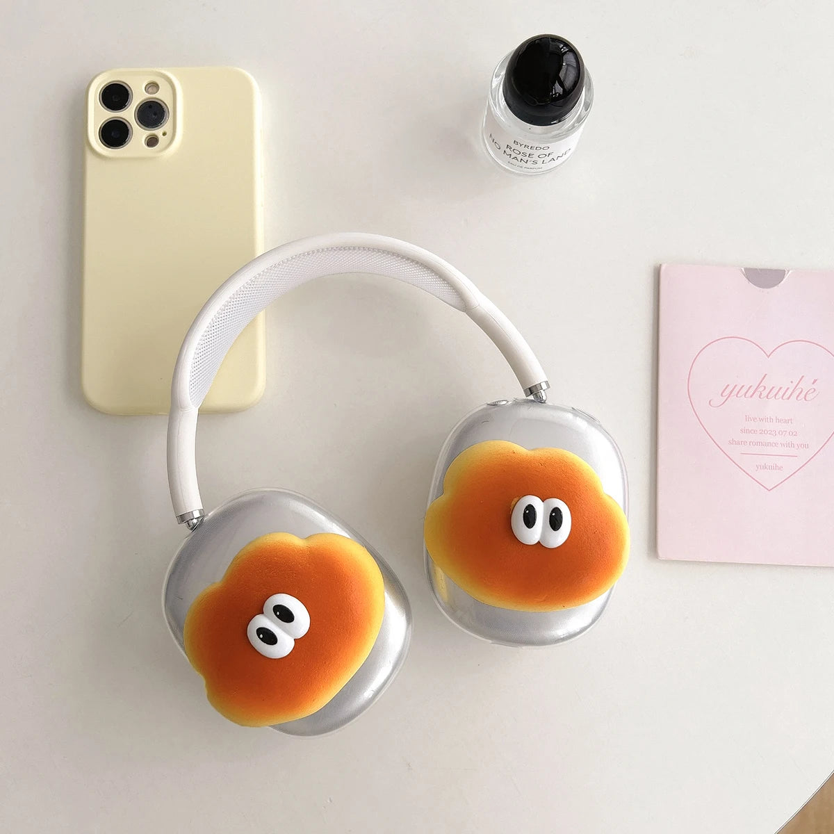 Cute Cloud Bread Earphone Case Suitable for AirPods Max Protective Case Headworn Bluetooth Earphone Accessories