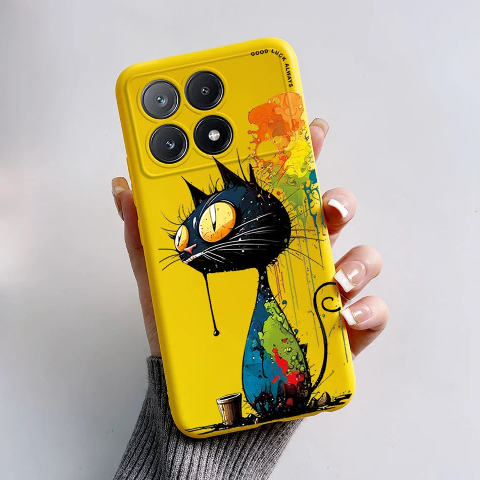 For Xiaomi Poco X6 Pro 5G Case Cute Cartoon Cat Frog Cover Soft TPU Phone Case For Xiaomi Poco X6 PocoX6 Pro X6Pro Fundas Bumper