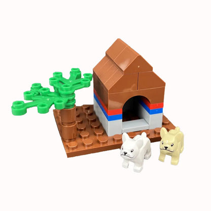 Farm MOC Building Blocks Animal Parts Pasture Bricks Kits Toys Chicken Coop Pig House Bullpen Birdhouse Compatible With LEGO