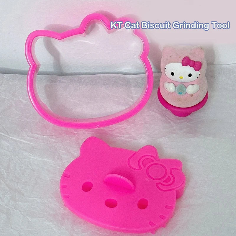 Kawaii Hello Kitty Biscuit Mold Anime Sanrio KT Cat DIY Chocolate Cookie Cutters Baking Accessories Cake Mold