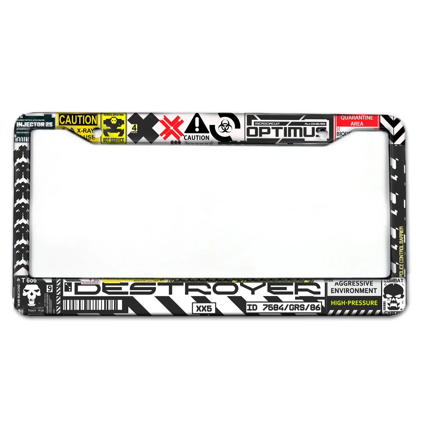 Universal Aluminum Alloy US Car License Plate Frame Cover Auto Accessory Waterproof Number Plate Holder Car Decoration2023