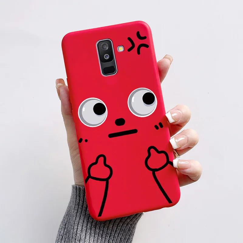 Case For Samsung A6 2018 Cover A 6 A600F Cartoon Cat Fox Soft Silicone TPU Phone Case For Samsung Galaxy A6 Plus 2018 A605F Case