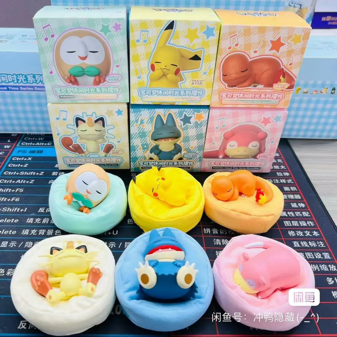 6 Styles Pokemon Pikachu Bulbasaur Figures toys Sleep Starry Dream Series Action Figure Cartoon Birthday gift