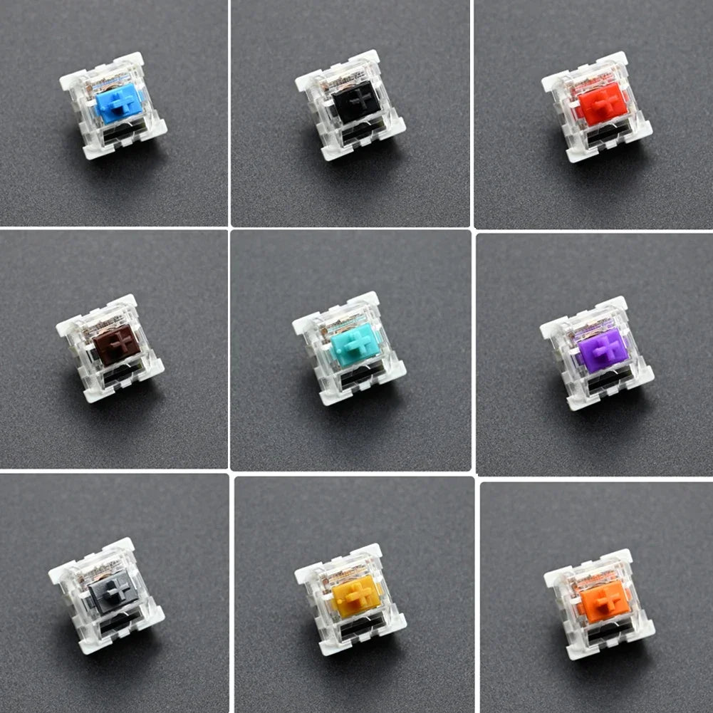 10Pcs Outemu Switch for Keyboard 3Pin Linear Tactile Clicky Silent Switches for Mechanical Keyboards Multi Colors Gaming Switch