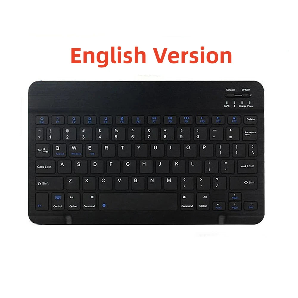 Mini Wireless Keyboard Bluetooth Keyboard Wireless Rechargeable Spanish Russian Keyboards 10 Inch For iPad IOS Android Windows