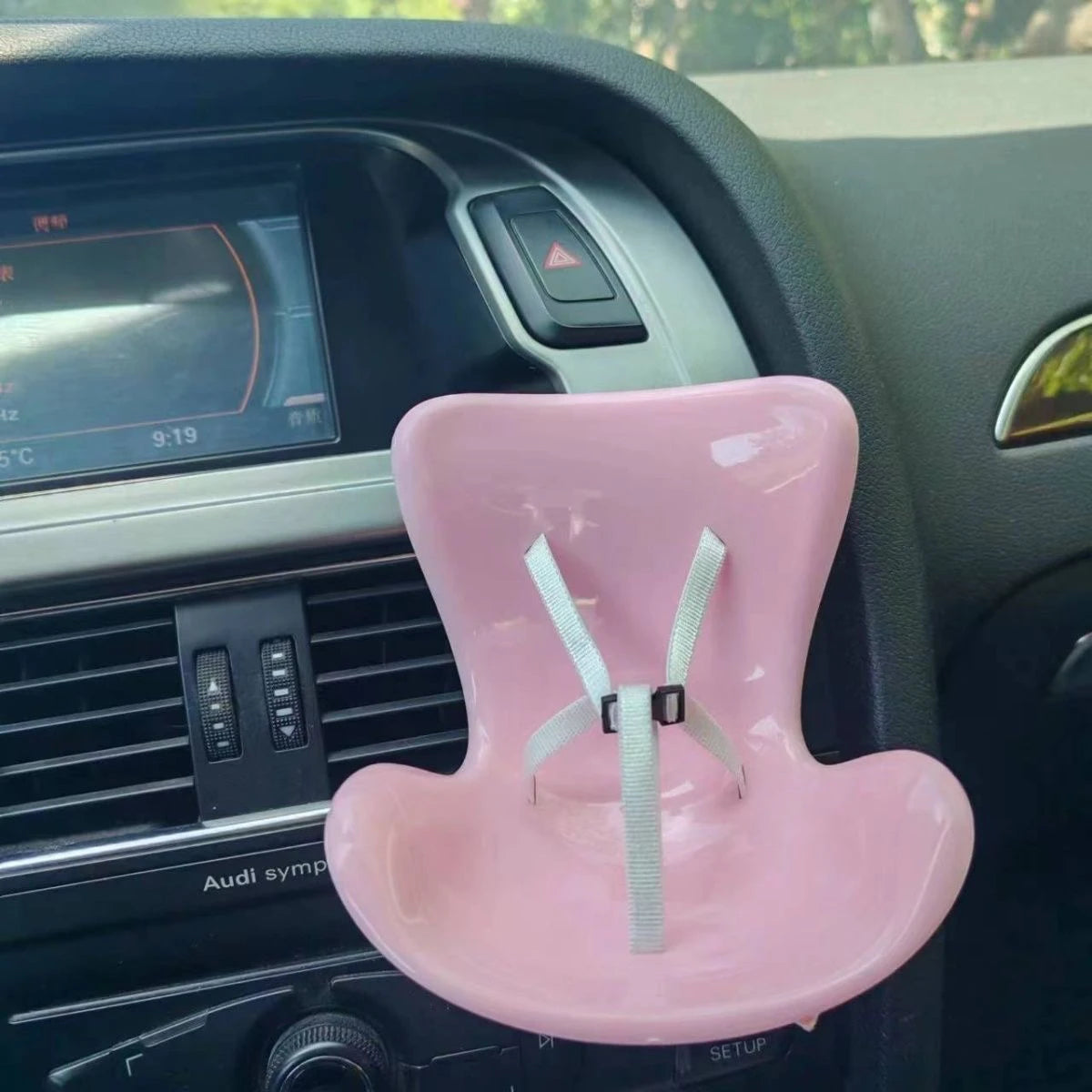 new 15-17cm doll Seat  Labubu Doll Safety Seat Cute Doll Air Outlet Aromatherapy decoration high-grade Car Interior Decoration