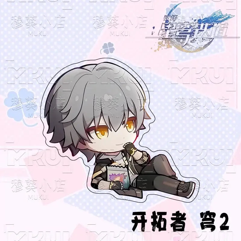 Honkai:Star Rail Boothill Jade Live Broadcast Guest Or Host Magnetic Sofa Sitting Character Acrylic Fridge Sticker Desk Ornament