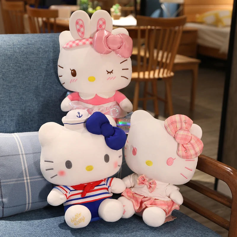 Sanrio Plush Hello Kitty Anime Kuromi Stuffed Toys Hello Kitty Plushier Xmas Gifts For Girls Kawaii My Melody Plush Dolls