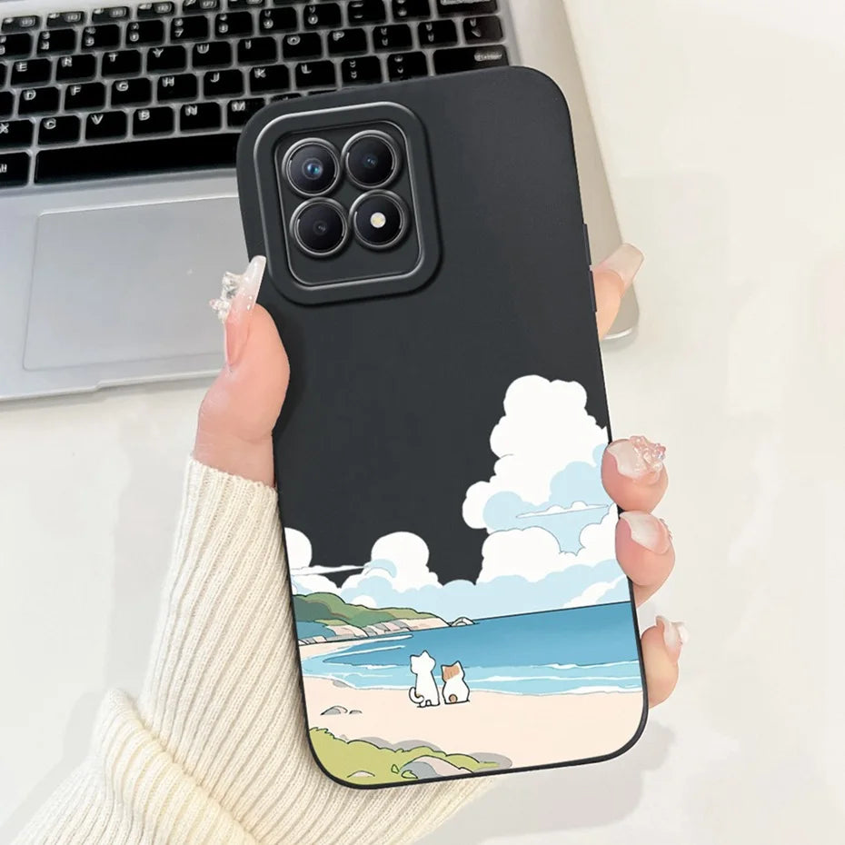 Lens Protective Case For Realme 8i RMX3151 Cute Cartoon Soft Silicone Back Cover For Realme8i Phone Cases