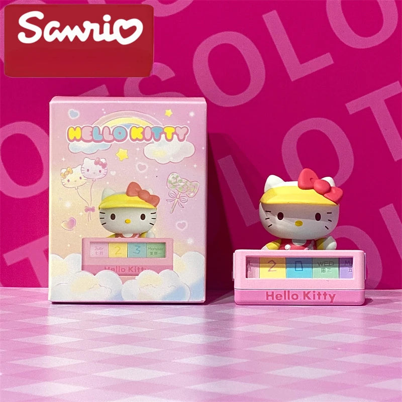 Sanrio Garden Series Blind Box Desktop Scene Ornaments Children's Toy Animation Model Hello Kitty Kuromi Kawaii Birthday Gift