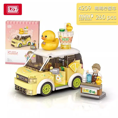 LOZ Mini Blocks City Series Street view 294pcs+ FOOD truck fruit/icecream shop learning Assemble Toys  toys for children 4207