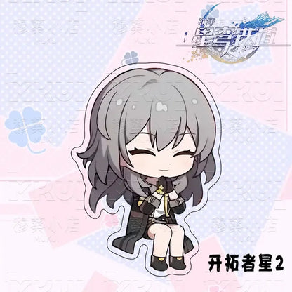 Honkai:Star Rail Boothill Jade Live Broadcast Guest Or Host Magnetic Sofa Sitting Character Acrylic Fridge Sticker Desk Ornament