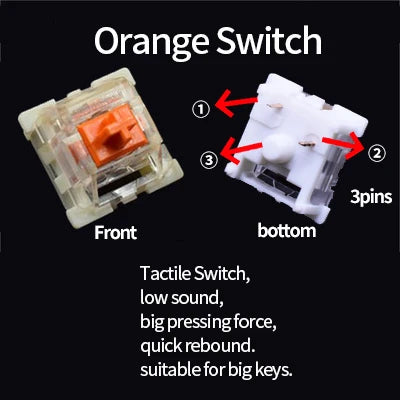 Outemu Switch for Keyboard 3Pin Dustproof Linear Tactile Clicky Silent Switches for MX Mechanical Keyboards Gaming Switch DIY